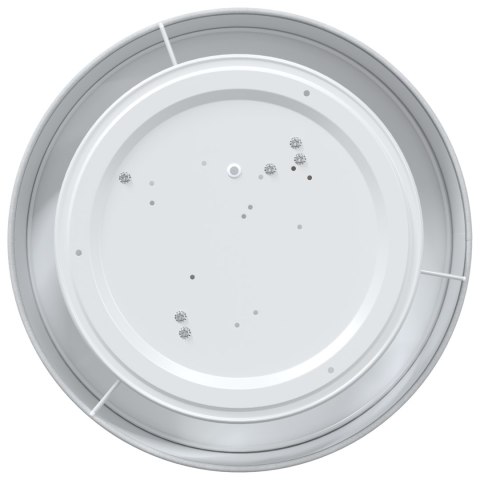 LAMPA SUFITOWA WPUSZCZANA SZARA Ø 38CM Z TKANINY E27