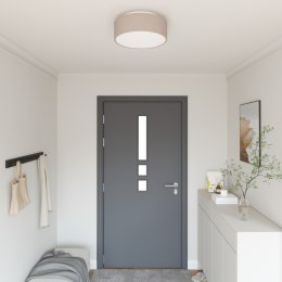 LAMPA SUFITOWA WPUSZCZANA TAUPE Ø 38CM Z MATERIAŁU E27
