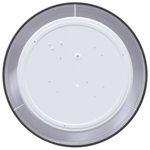 LAMPA SUFITOWA Z GWIEZDNYM KLOSZEM CZARNA Ø 30CM TKANINA E27