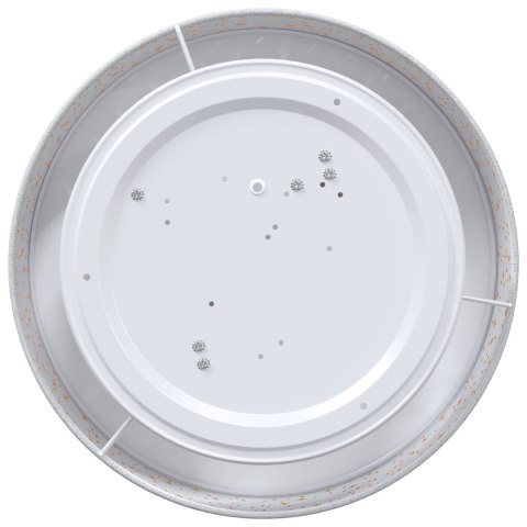 LAMPA SUFITOWA Z GWIEŹDZISTYM KLOSZEM SZARY Ø 38CM TKANINA E27