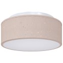 LAMPA SUFITOWA Z LAMPIONEM W GWIAZDY TAUPE Ø 30CM TKANINA E27