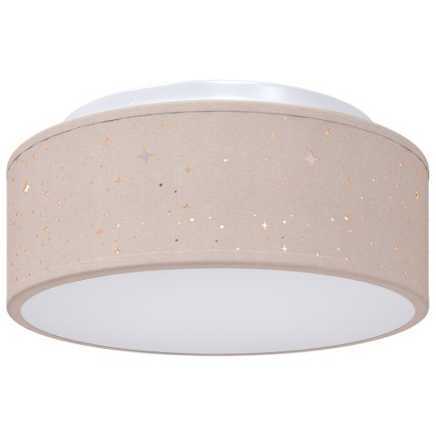 LAMPA SUFITOWA Z LAMPIONEM W GWIAZDY TAUPE Ø 30CM TKANINA E27