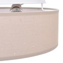 LAMPA SUFITOWA Z LAMPIONEM W GWIAZDY TAUPE Ø 30CM TKANINA E27