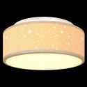 LAMPA SUFITOWA Z LAMPIONEM W GWIAZDY TAUPE Ø 30CM TKANINA E27