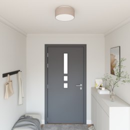 LAMPA SUFITOWA Z PŁASKIM MONTAŻEM TAUPE 30CM WYKONANA Z E27