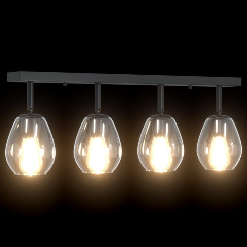 LAMPA SUFITOWA Z REGULOWANYM ABAŻUREM SZKLANYM ANTHRACITE E27