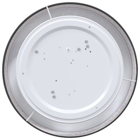 LAMPY SUFITOWE Z GWIAŹDZISTYM KLOSZEM CZARNA Ø 38CM TKANINA E27