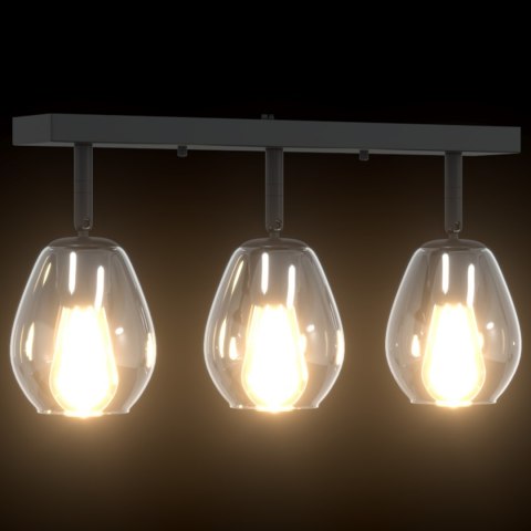 LAMPY SUFITOWE Z REGULOWANYM KLOSZEM SZKLANYM W ANTRACYCIE E27