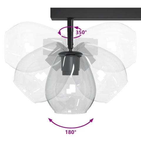 LAMPY SUFITOWE Z REGULOWANYM KLOSZEM SZKLANYM W ANTRACYCIE E27