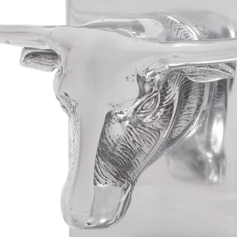 VidaXL Podpórki do Książek 2 szt. Srebrne 21,5x15,5x20 cm Aluminium Byk