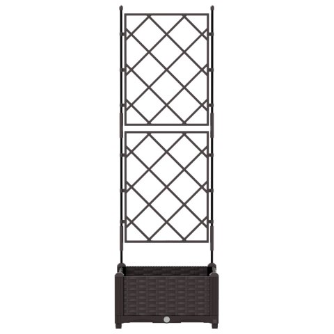 DONICA OGRODOWA Z TRELISA BRĄZOWA 40X40X125,5CM