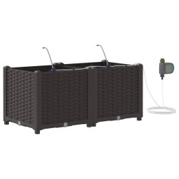 DONICE OGRODOWE Z SYSTEMEM NAWADNIANIA 2 SZT. BRĄZOWE