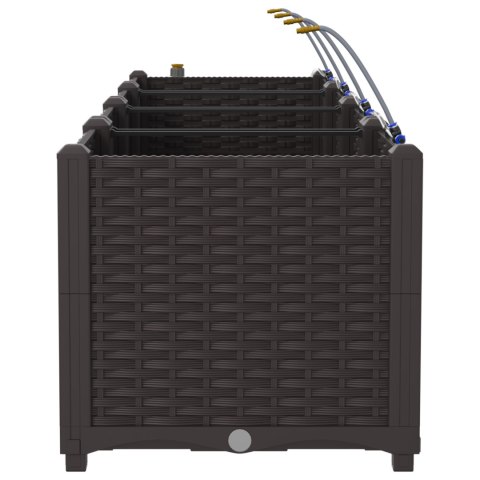 DONICE OGRODOWE Z SYSTEMEM NAWADNIANIA 3 SZT. BRĄZOWE