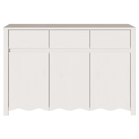 KOMODA "DRAMMEN" BIAŁA 114X43X75,5CM Z LITEGO DREWNA SOSNOWEGO