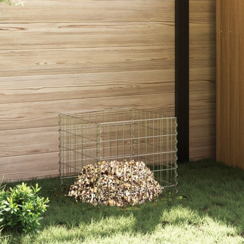 KOMPOSTOWNIK OGRODOWY 50X50X50CM STAL OCYNKOWANA KWADRATOWY