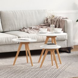 ZESTAW STOLIKÓW KAWOWYCH Z LITEGO DREWNA ORZECHOWEGO