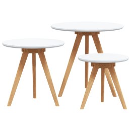 ZESTAW STOLIKÓW KAWOWYCH Z LITEGO DREWNA ORZECHOWEGO