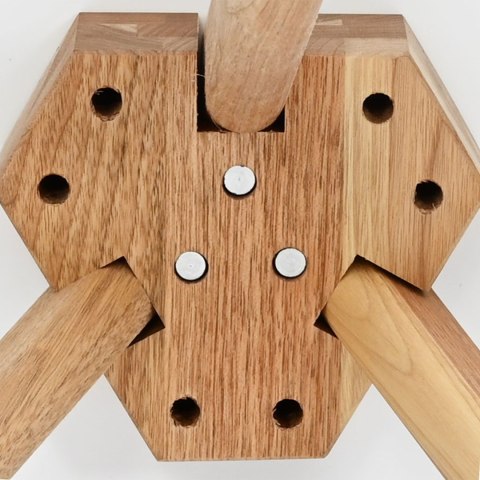 ZESTAW STOLIKÓW KAWOWYCH Z LITEGO DREWNA ORZECHOWEGO