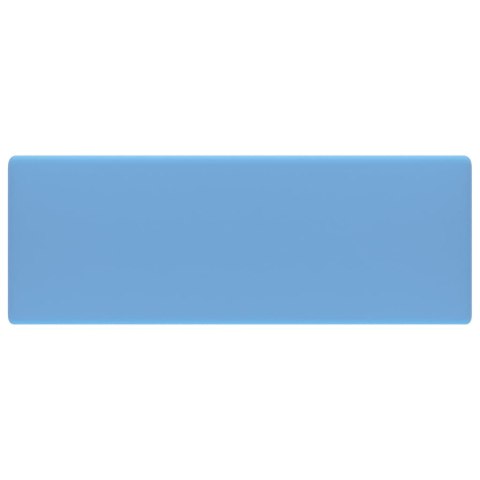 KWADRATOWA UMYWALKA Z PRZELEWEM MATOWA JASNONIEBIESKA 41X41CM