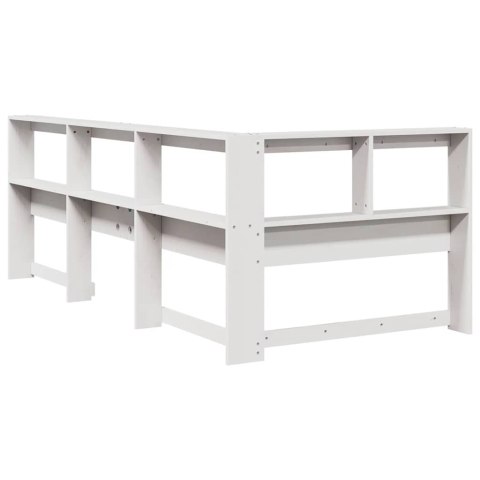 REGAŁ NA KSIĄŻKI Z ZAGŁÓWKIEM BIAŁE 75CM SOSNOWE