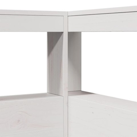 REGAŁ NA KSIĄŻKI Z ZAGŁÓWKIEM BIAŁE 75CM SOSNOWE