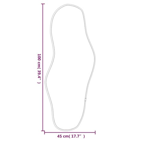 LUSTRO ŚCIENNE CZARNE 100X45CM