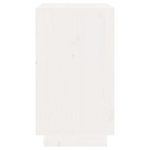 SZAFKA NA WINO BIAŁY 55,5X34X61CM LITE DREWNO SOSNOWE