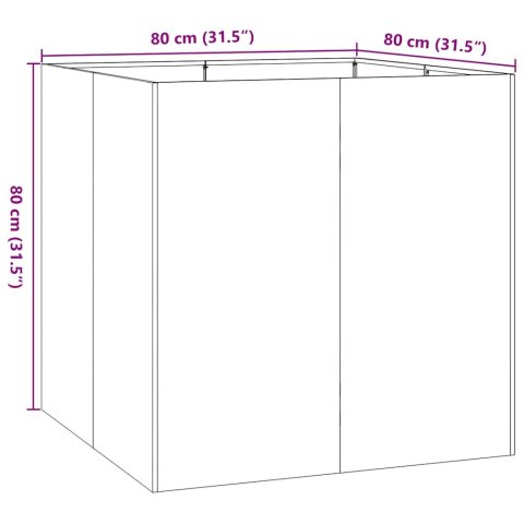 DONICZKA ANTRACYT 80X80X80CM STAL