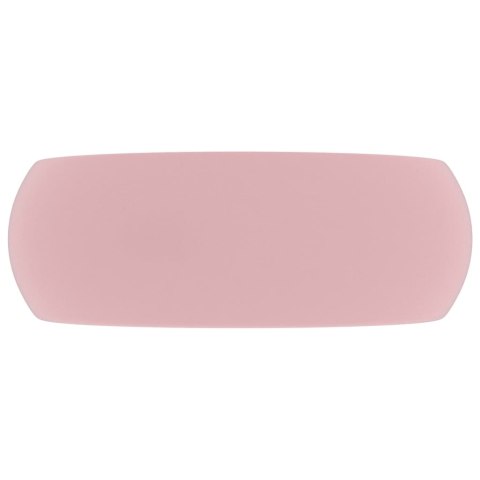 LUKSUSOWA OKRĄGŁA UMYWALKA MATOWY RÓŻ 40X15CM CERAMICZNA