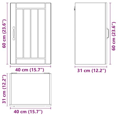 SZAFKA ŚCIENNA KUCHENNA "LUCCA" STARE DREWNO