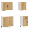 ZESTAW SZAFEK KUCHENNYCH KALMAR 7-CZĘŚCIOWY DĄB ARTISAN