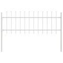 BIAŁY PŁOT OGRODOWY Z GROTAMI 8,5X0,6M STALOWY