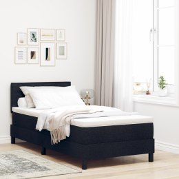 BOX SPRING Z MATERACEM CZARNY 90X190CM TKANINA