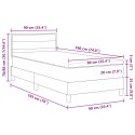 BOX SPRING Z MATERACEM CZARNY 90X190CM TKANINA