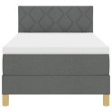 CIEMNOSZARE ŁÓŻKO BOX SPRING Z MATERACEM 90X190CM