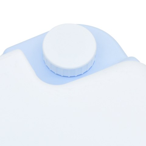 NIEBIESKA I BIAŁA PRZENOŚNA TOALETA Z PLASIKU 10 L