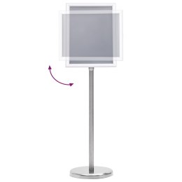 STOJAKI NA PLAKATY A4 2 SZT. SREBRNY STOP ALUMINIOWY