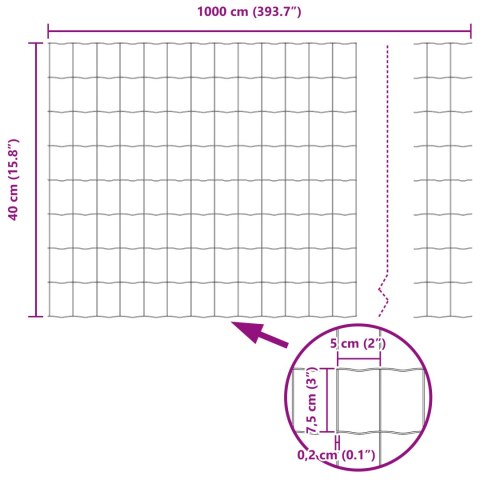 EURO FENCE SZARY 0.4X10M STAL