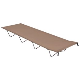 ŁÓŻKA POLOWE 2 SZT. 180X60X19CM TKANINA I STAL KOLOR TAUPE