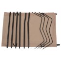 ŁÓŻKA POLOWE 2 SZT. 180X60X19CM TKANINA I STAL KOLOR TAUPE