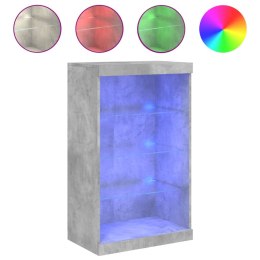 SZAFKA Z OŚWIETLENIEM LED SZAROŚĆ BETONU 60,5X37X100CM