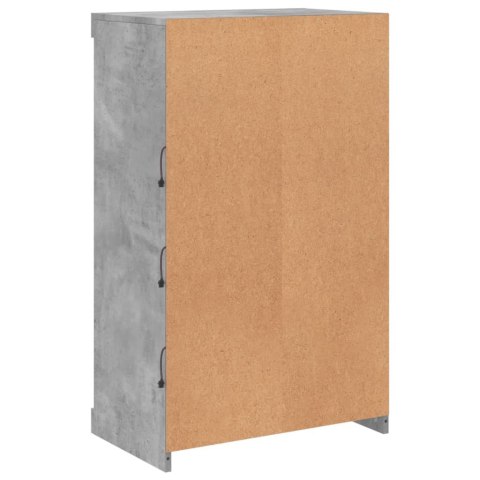 SZAFKA Z OŚWIETLENIEM LED SZAROŚĆ BETONU 60,5X37X100CM