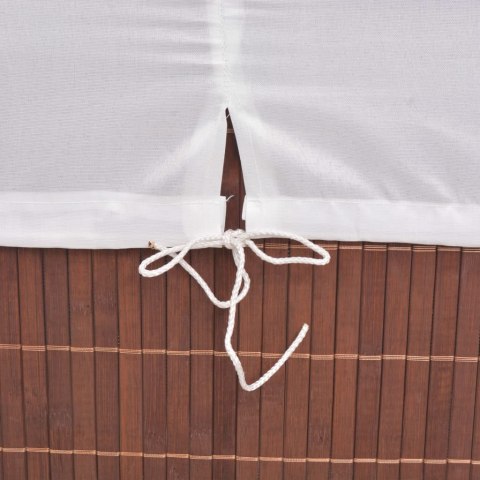 BAMBUSOWY KOSZ NA PRANIE PROSTOKĄTNY BRĄZOWY