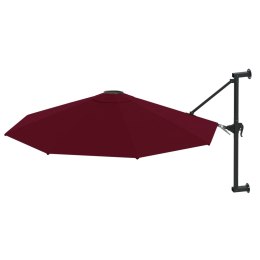 PARASOL ŚCIENNY NA METALOWYM SŁUPKU 300CM BURGUND