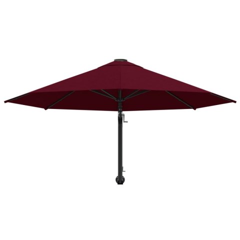 PARASOL ŚCIENNY NA METALOWYM SŁUPKU 300CM BURGUND