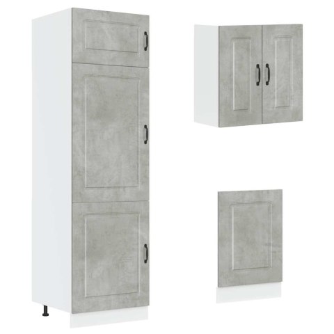 ZESTAW SZAFEK KUCHENNYCH KALMAR 8-CZĘŚCIOWY SZAROŚĆ BETONU