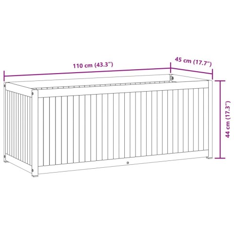 DONICA OGRODOWA 110X45X44CM LITE DREWNO AKACJOWE I STAL