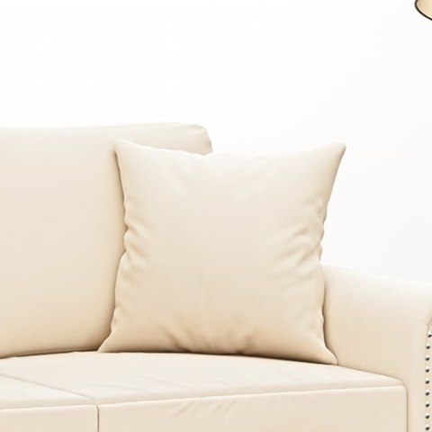 PODUSZKI OZDOBNE 2 SZT. KREMOWY 40X40CM AKSAMIT