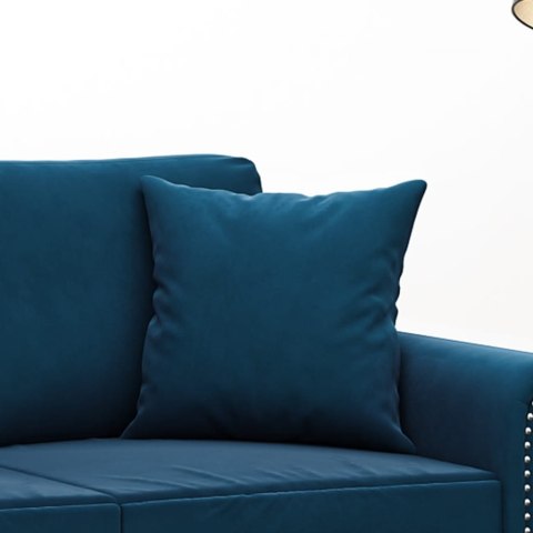 PODUSZKI OZDOBNE 2 SZT. NIEBIESKI 40X40CM AKSAMIT