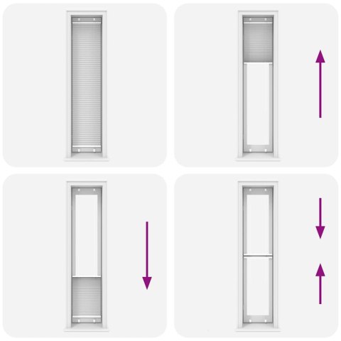 ROLETA PLISOWANA BIAŁA 45X200CM SZEROKOŚĆ TKANINY 44,4CM